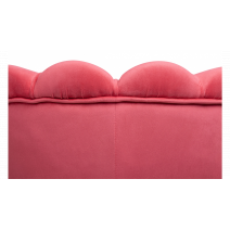  Низкое кресло ракушка Pearl Karmin на черных ножках, фото 5 