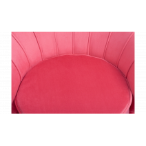  Низкое кресло ракушка Pearl Karmin на черных ножках, фото 6 