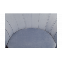  Низкое кресло ракушка Pearl Sky на черных ножках, фото 6 