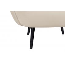  Мягкое кресло Benee Beige на черных ножках, фото 6 