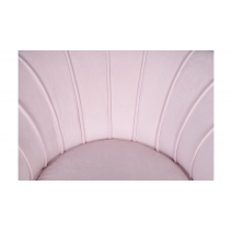  Низкое кресло ракушка Pearl розовый V2 на черных ножках, фото 6 