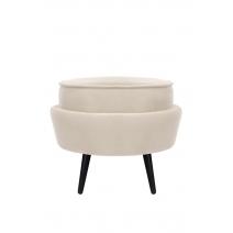  Пуф Pearl Adorn Beige на черных ножках, фото 1 