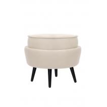  Пуф Pearl Adorn Beige на черных ножках, фото 2 