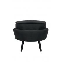  Пуф Pearl Adorn Black на черных ножках, фото 1 