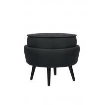  Пуф Pearl Adorn Black на черных ножках, фото 2 