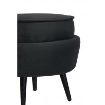  Пуф Pearl Adorn Black на черных ножках, фото 3 