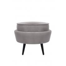  Пуф Pearl Adorn Grey на черных ножках, фото 1 