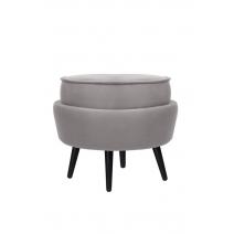  Пуф Pearl Adorn Grey на черных ножках, фото 2 