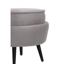  Пуф Pearl Adorn Grey на черных ножках, фото 4 