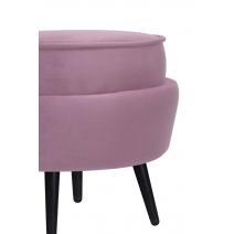  Пуф Pearl Adorn Pink на черных ножках, фото 4 