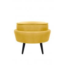  Пуф Pearl Adorn Yellow на черных ножках, фото 1 