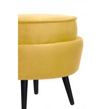  Пуф Pearl Adorn Yellow на черных ножках, фото 4 