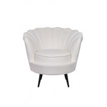  Кресло ракушка Pearl Beige на черных ножках, фото 1 