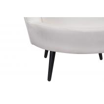  Кресло ракушка Pearl Beige на черных ножках, фото 7 