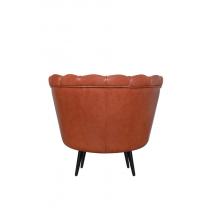  Низкое кресло ракушка Pearl Brown на черных ножках, фото 4 