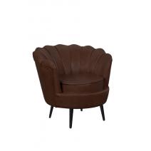  Низкое кресло ракушка Pearl Brown V2 на черных ножках, фото 2 