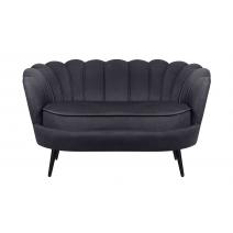  Дизайнерский диван Pearl Double Black на черных ножках, фото 1 