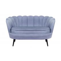  Диван ракушка Pearl Double Blue на черных ножках, фото 1 