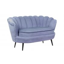  Диван ракушка Pearl Double Blue на черных ножках, фото 2 