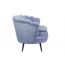  Диван ракушка Pearl Double Blue на черных ножках, фото 3 