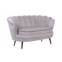  Диван ракушка Pearl Double Grey на черных ножках, фото 2 