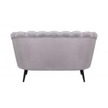  Диван ракушка Pearl Double Grey на черных ножках, фото 4 