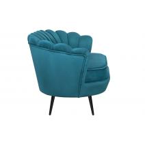  Диван ракушка Pearl Double Marine Velvet на черных ножках, фото 3 