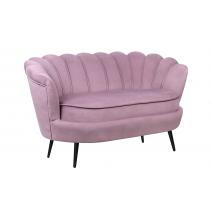  Дизайнерский двухместный диван Pearl Double Pink на черных ножках, фото 2 