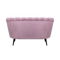  Дизайнерский двухместный диван Pearl Double Pink на черных ножках, фото 4 