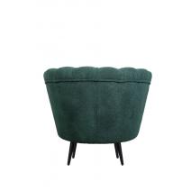  Низкое кресло ракушка Pearl зеленый Boucle на черных ножках, фото 4 