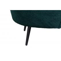  Низкое кресло ракушка Pearl зеленый Boucle на черных ножках, фото 7 