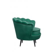  Низкое кресло ракушка Pearl Green V2 на черных ножках, фото 3 