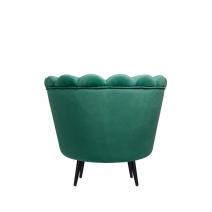  Низкое кресло ракушка Pearl Green V2 на черных ножках, фото 4 