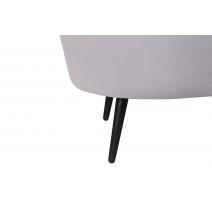  Низкое кресло ракушка Pearl Grey на черных ножках, фото 7 