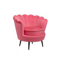  Низкое кресло ракушка Pearl Karmin на черных ножках, фото 2 