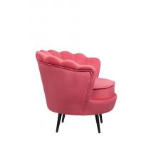  Низкое кресло ракушка Pearl Karmin на черных ножках, фото 3 