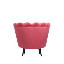  Низкое кресло ракушка Pearl Karmin на черных ножках, фото 4 