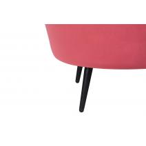  Низкое кресло ракушка Pearl Karmin на черных ножках, фото 7 