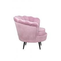  Кресло ракушка Pearl Pink на черных ножках, фото 3 