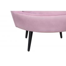  Кресло ракушка Pearl Pink на черных ножках, фото 7 