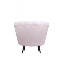  Низкое кресло ракушка Pearl Pink Boucle на черных ножках, фото 4 