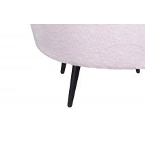  Низкое кресло ракушка Pearl Pink Boucle на черных ножках, фото 7 