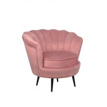  Низкое кресло ракушка Pearl Pink V3 на черных ножках, фото 2 
