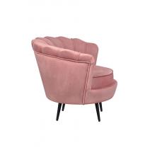  Низкое кресло ракушка Pearl Pink V3 на черных ножках, фото 3 