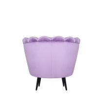  Низкое кресло ракушка Pearl Purple на черных ножках, фото 4 