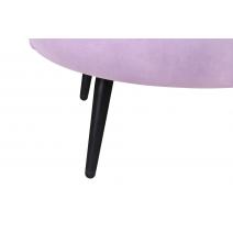 Низкое кресло ракушка Pearl Purple на черных ножках, фото 6 
