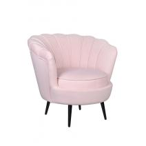  Низкое кресло ракушка Pearl розовый V2 на черных ножках, фото 2 