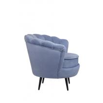  Низкое кресло ракушка Pearl Sky на черных ножках, фото 3 