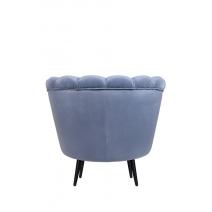  Низкое кресло ракушка Pearl Sky на черных ножках, фото 4 