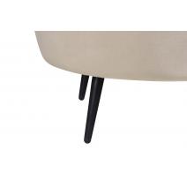  Низкое кресло ракушка Pearl Taupe на черных ножках, фото 7 